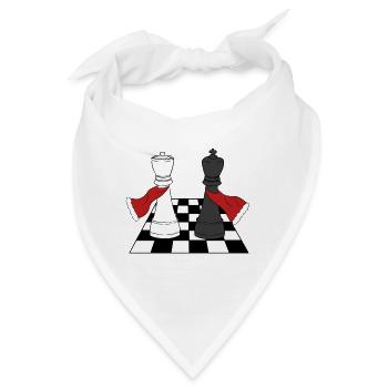 Schach - Bandana - Weiß - Vorne
