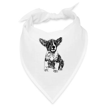Jack Russell - Bandana - Weiß - Vorne