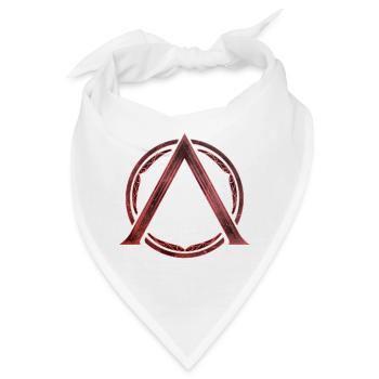 Sparta Lambda Symbol Feuerrot - Bandana - Weiß - Vorne