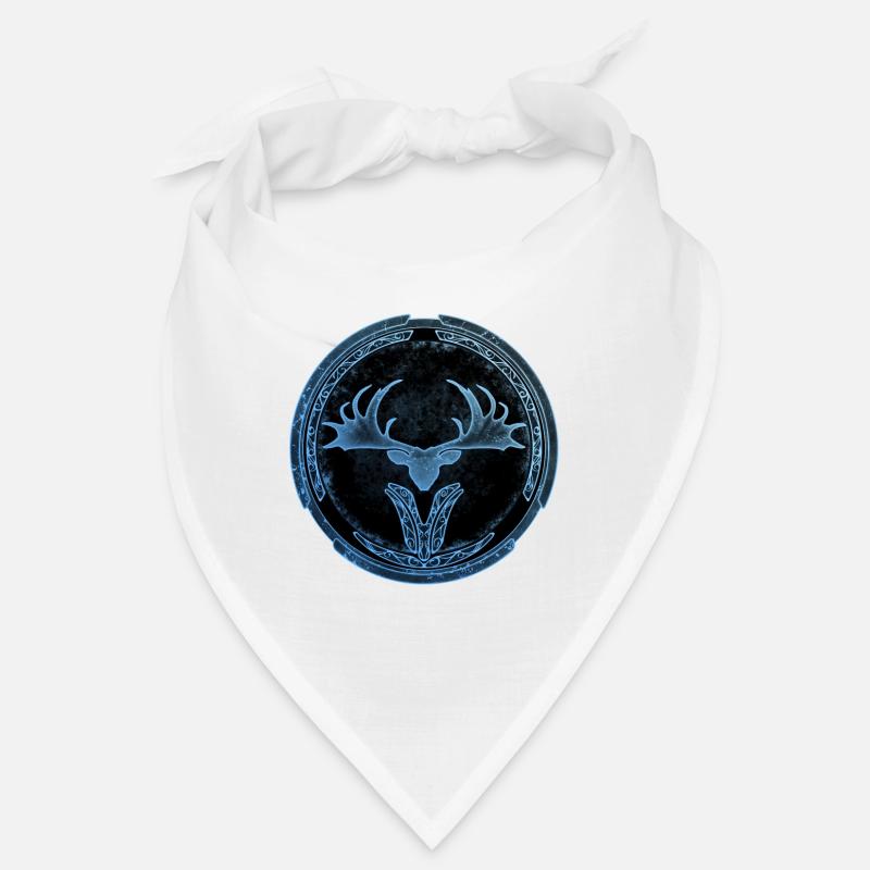 Cerf mégalocéros celtique - Bandana - blanc