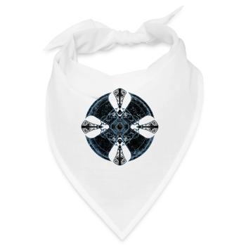 Keltisches Kreuz - Bandana - Weiß - Vorne