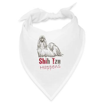 Shit happens - Bandana - Weiß - Vorne
