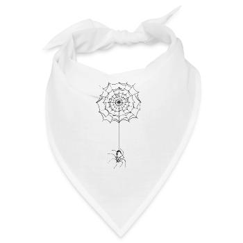 Spinne - Spinnennetz - Spider - Bandana - Weiß - Vorne