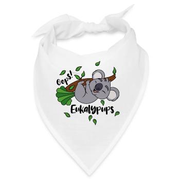 Koala Eukalyptus Oops Eukalypups Pups Tier Ast - Bandana - Weiß - Vorne