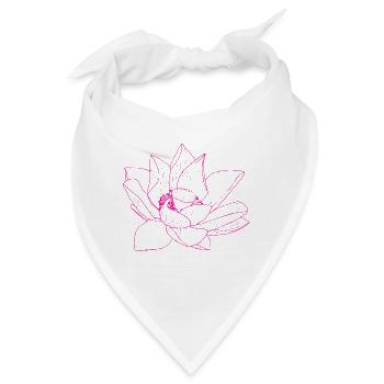 Lotusblume - Bandana - Weiß - Vorne