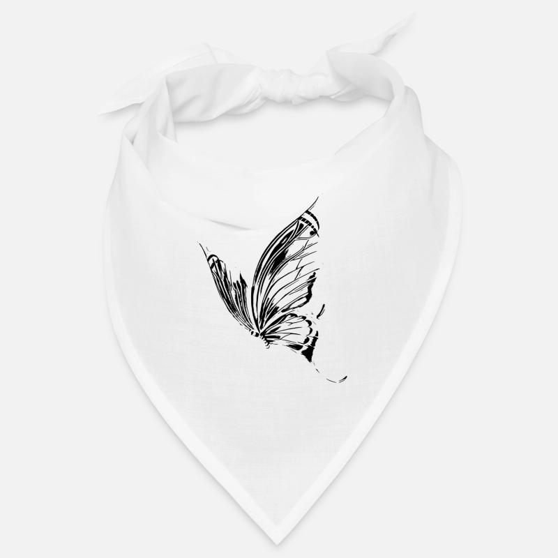 Schmetterling - Bandana - Weiß