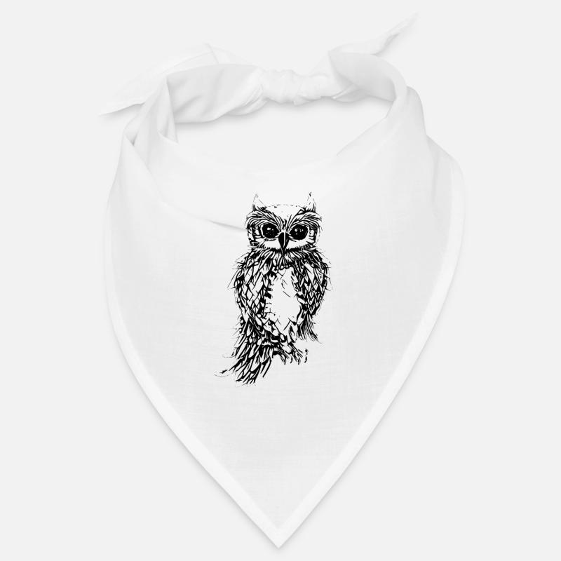 owl - Bandana - white