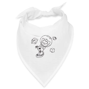 Cat in Space - Bandana - Weiß - Vorne