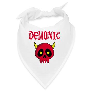 Manga Dämonenschädel - Bandana - Weiß - Vorne