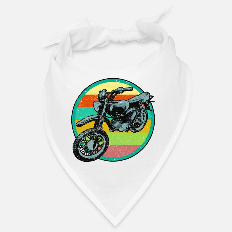 Retro Moped Relief Patch 3D used look Bandana