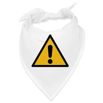 Achtung Vorsicht - Bandana - Weiß - Vorne