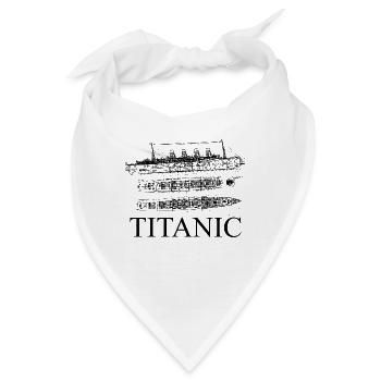 Pläne der Titanic - Bandana - Weiß - Vorne