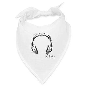 Music Headphones Musik Kopfhörer - Bandana - Weiß - Vorne