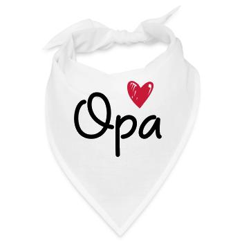 opa - der Opa ist der Beste - Bandana - Weiß - Vorne