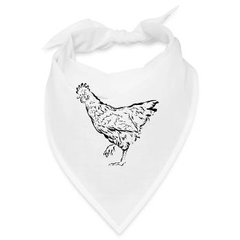 Huhn Hühner Henne - Bandana - Weiß - Vorne