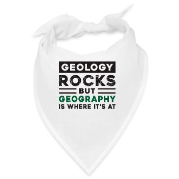 Geografie Lehrer Geocaching Geography GPS Geschenk - Bandana - Weiß - Vorne
