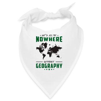 Geografie Lehrer Geocaching Geography GPS Geschenk - Bandana - Weiß - Vorne
