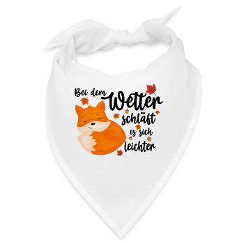Herbst Wetter - Bandana - Weiß - Vorne