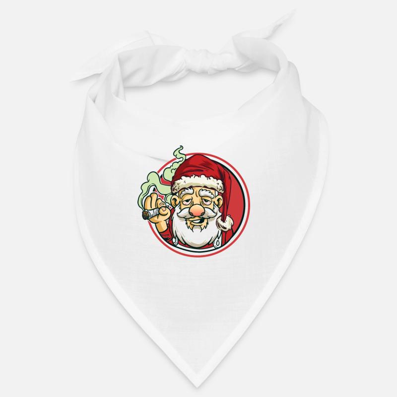 Weihnachtsmann mit Joint | High Cannabis Marihuana Bandana