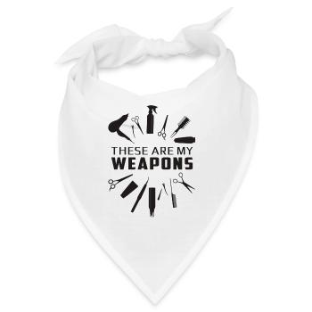 Friseurin Friseur Haarschnitt Frisörin Geschenk - Bandana - Weiß - Vorne