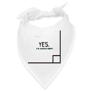 ich hab immer recht - Bandana - Weiß - Vorne