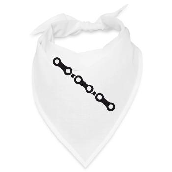 Fahrrad Kette - Bandana - Weiß - Vorne