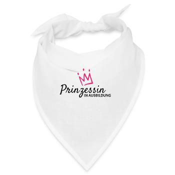 Prinzessin in Ausbildung mit Krone - Bandana - Weiß - Vorne