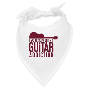 Guitar Addiction - Bandana - Weiß - Vorne