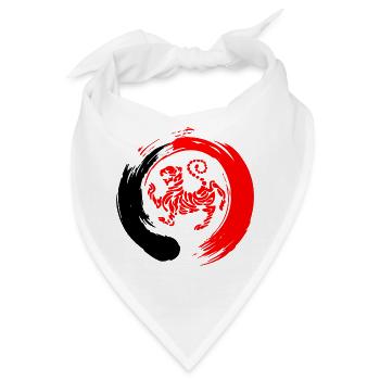 Shotokan Tiger im Zen-Zeichen - Bandana - Weiß - Vorne