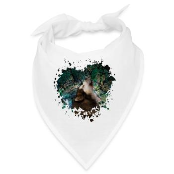 Heulender Malamute - Bandana - Weiß - Vorne