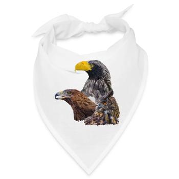 Greifvögel - Bandana - Weiß - Vorne