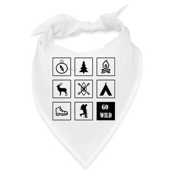Outdoor Icons Speicher - Bandana - Weiß - Vorne