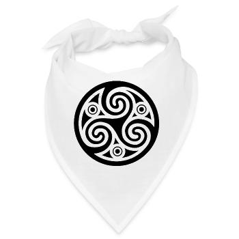 Kunst kelte schwarz - Bandana - Weiß - Vorne