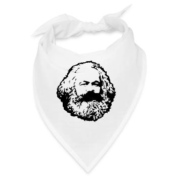 Karl Marx Gesicht Kommunismus Marxismus Philosoph - Bandana - Weiß - Vorne