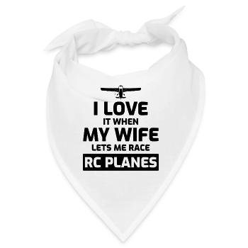 RC Modellflugzeuge Flugzeug Flugzeug Pilot Ehemann - Bandana - Weiß - Vorne