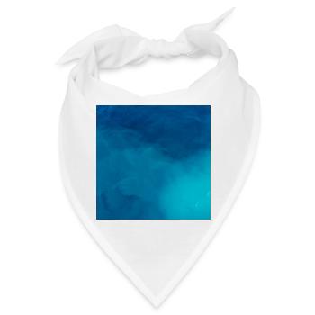 Blau Künstlerisches Muster Malerei Kunst Blautöne - Bandana - Weiß - Vorne