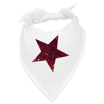 STERN. STERNE. STERN. STERNE. FEST. JAHRESTAG - Bandana - Weiß - Vorne