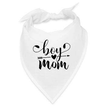 Boy Mom - Boy Mama - Bandana - Weiß - Vorne