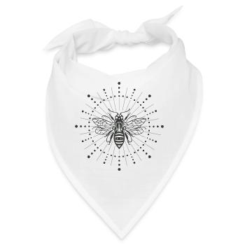 Biene Sonnenstrahlen Honigbiene - Bandana - Weiß - Vorne