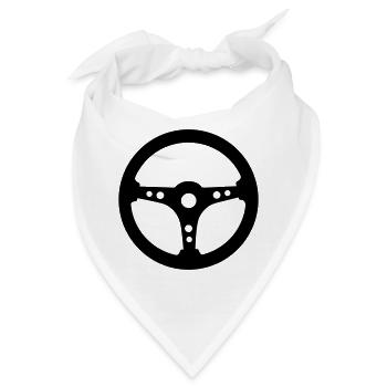 Rennlenkrad des Autos - Bandana - Weiß - Vorne