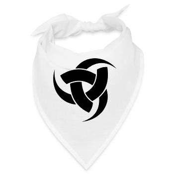 Odins Drei-Hörner-Symbol - Bandana - Weiß - Vorne