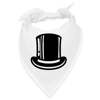 Bräutigam Zylinder - Bandana - Weiß - Vorne