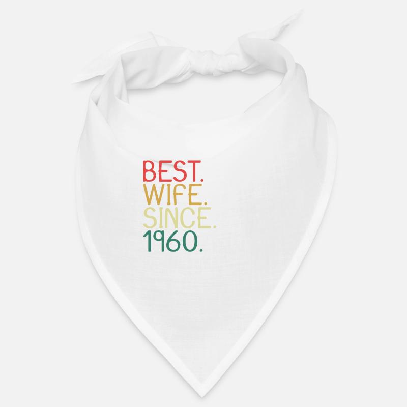 Beste Ehefrau Seit 1960 - Jahrestag Geschenk Bandana