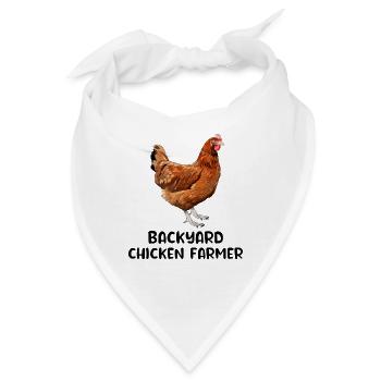 Hinterhof Hühner Farmer Tierhaltung Farm Lustig - Bandana - Weiß - Vorne