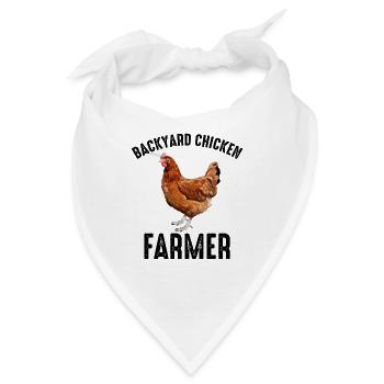 Hinterhof Hühner Farmer Tierhaltung Farm Lustig - Bandana - Weiß - Vorne