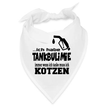 Tankrabatt Benzin Diesel Gold Benzinpreis - Bandana - Weiß - Vorne