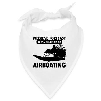 Airboat Fanboat Airboating Planeboat Swamp Boot - Bandana - Weiß - Vorne