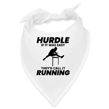 Hürden Hürdenlauf Hürdenläufer Läufer Athleten - Bandana - Weiß - Vorne