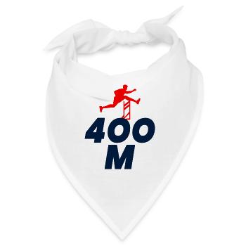 Hürden Hürdenlauf Hürdenläufer Läufer Athleten - Bandana - Weiß - Vorne