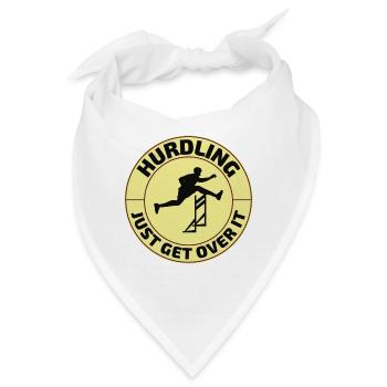 Hürden Hürdenlauf Hürdenläufer Läufer Athleten - Bandana - Weiß - Vorne